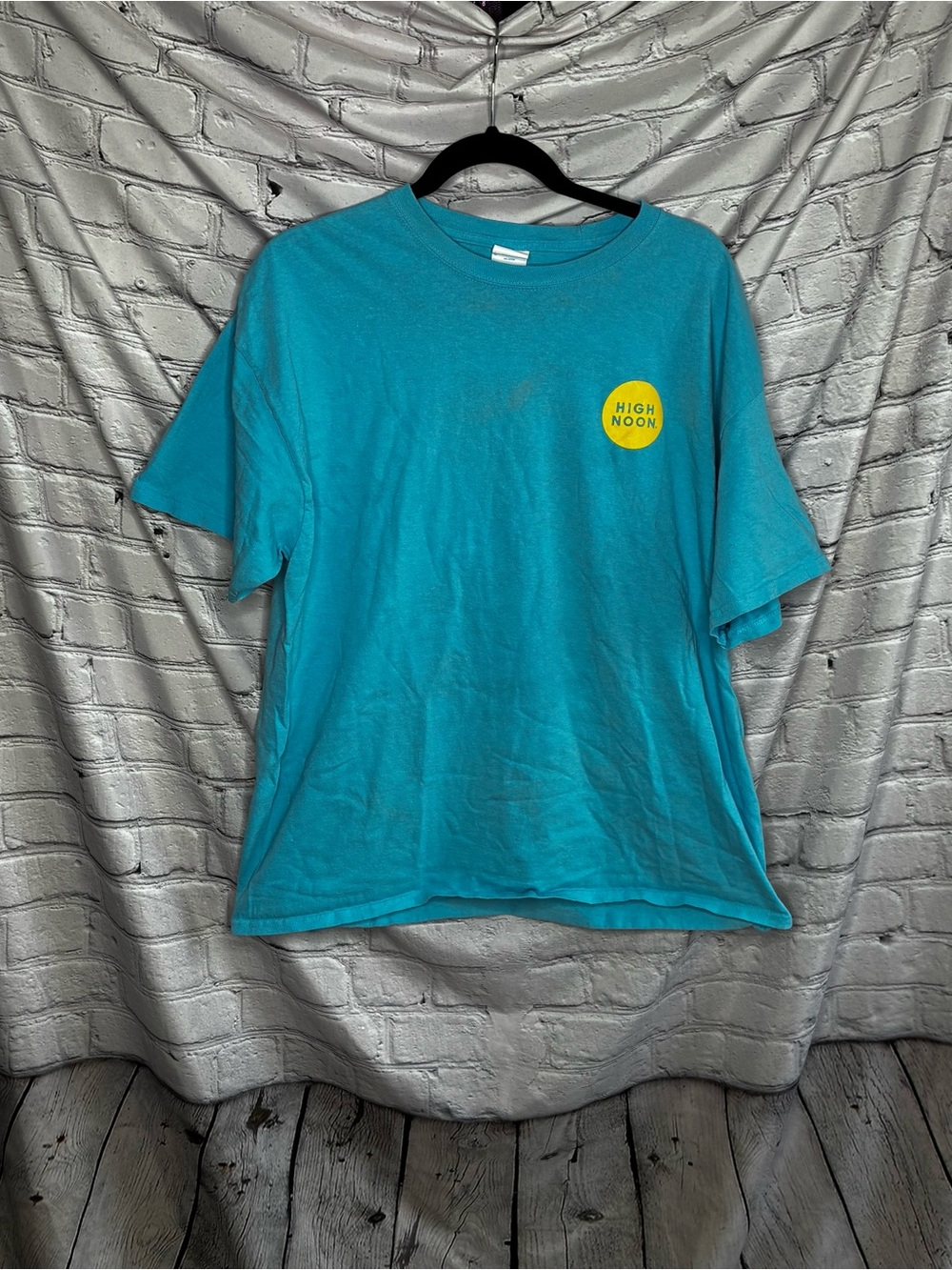 5/$20 High Noon Sun’s Up Hard Seltzer Logo 100% Cotton T-Shirt Blue Mens XL ASIS